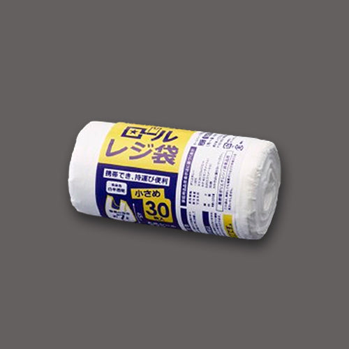 ESCO(エスコ) 350x450mm ロール手提げポリ袋(白半透明/30枚) EA995AD-181