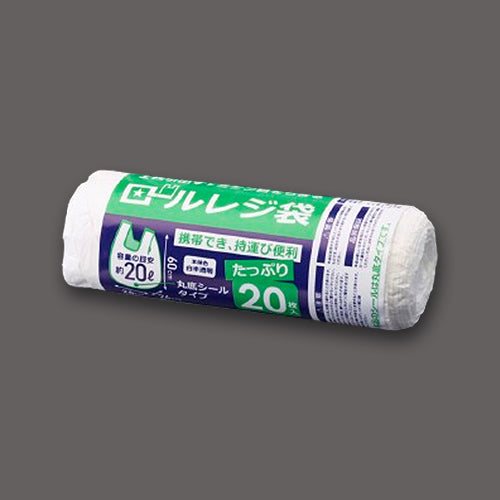 ESCO(エスコ) 520x600mm ロール手提げポリ袋(白半透明/20枚) EA995AD-182