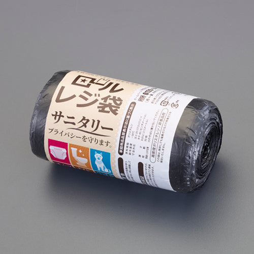 ESCO(エスコ) 350x450mm ロール手提げポリ袋(黒/30枚) EA995AD-186