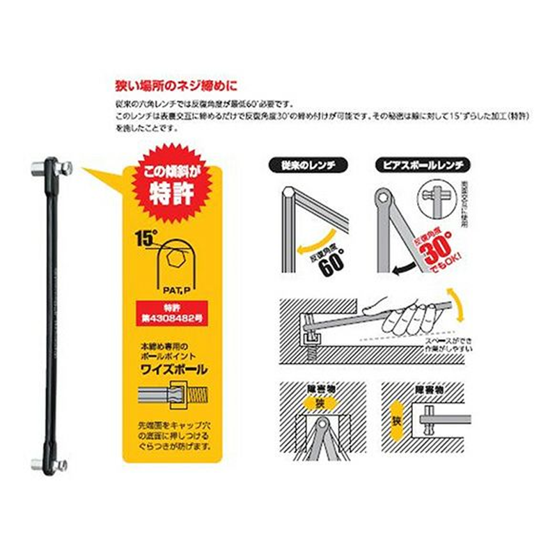 WISE(ワイズ)ピアスボールレンチセット A PIS358