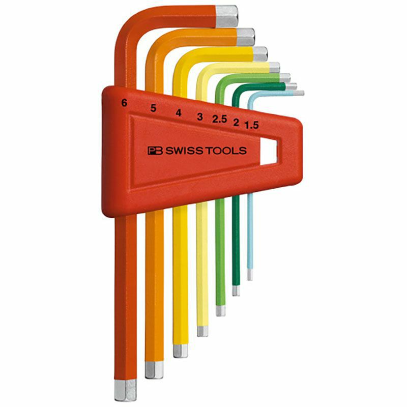 PB SWISS TOOLS(ピービースイスツールズ) レインボー六角棒レンチセット(7本) 210H-6RB