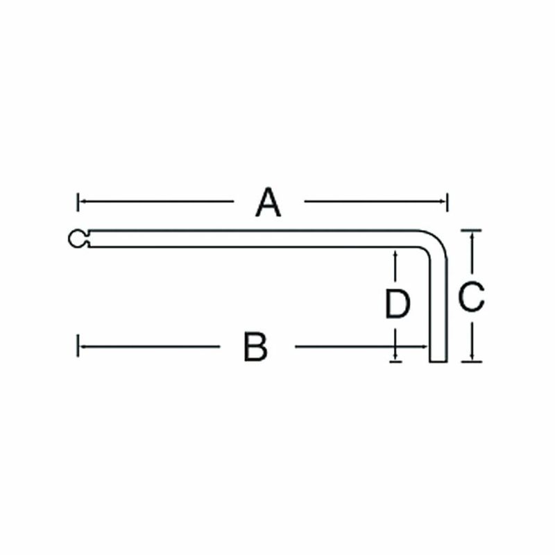 SIGNET 9本セット ロング六角レンチ インチ ボールポイント 35218