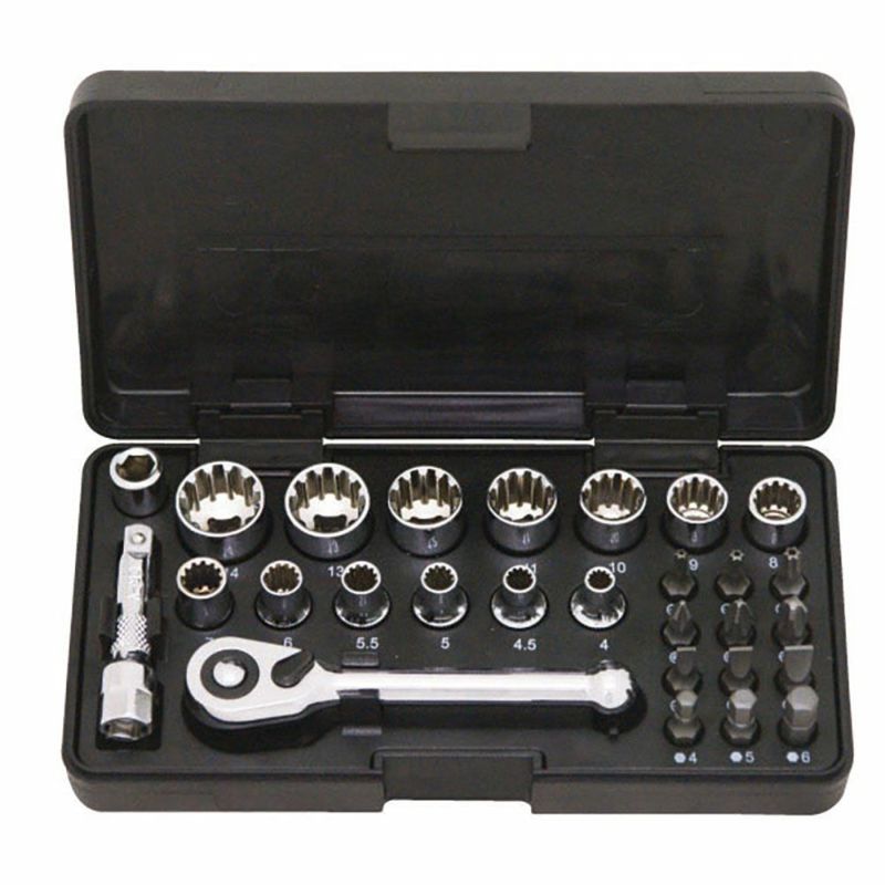 SIGNET 1/4DR スプラインソケット&ビットセット 28PC 22038