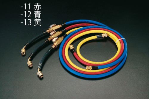 ロテックス(ROTEX) 120cm/R404A・R407C バルブ付チャージングホース(赤) RP1532