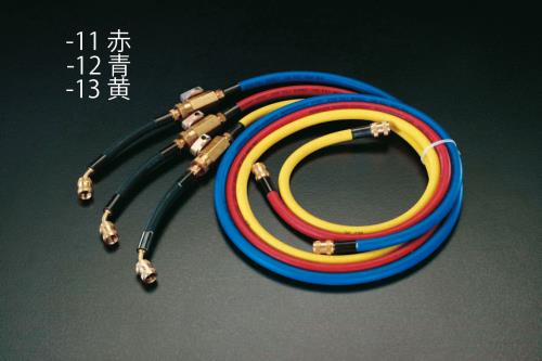 ロテックス(ROTEX) 120cm/R32R410Aボールバルブ付チャージングホース(青) RP1612