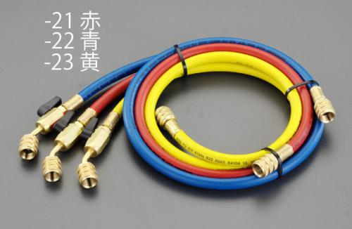 ロテックス(ROTEX) 100cm/R32R410A ボールバルブ付チャージングホース(青 RP1612-SB