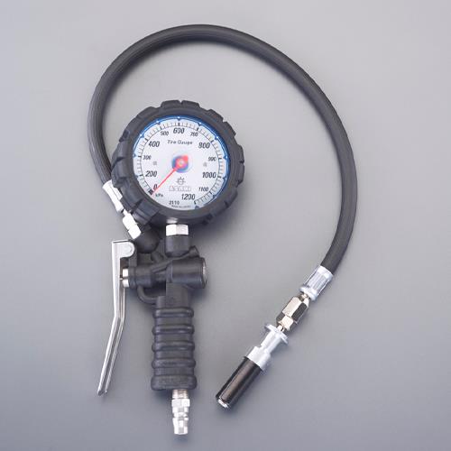 ESCO(エスコ) 120-1200kPa タイヤゲージ&チャック EA123CH-12B