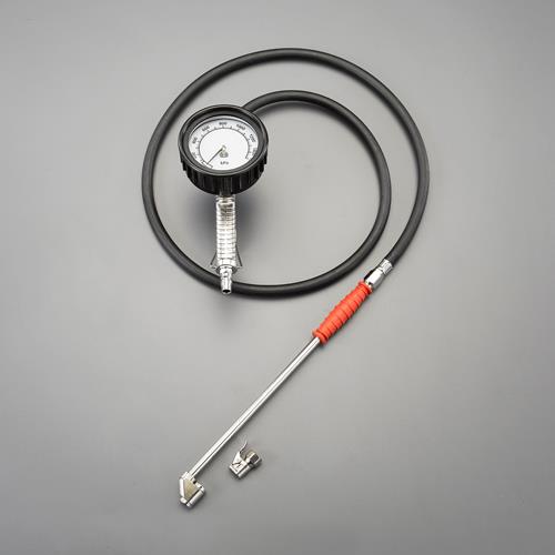 ESCO(エスコ) 0-1500kPa タイヤゲージ&チャック(ロングホース EA123CT-5