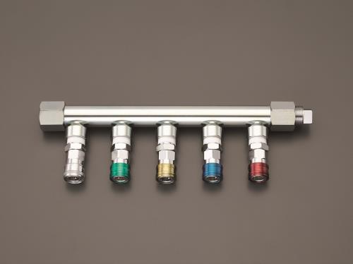 ESCO(エスコ) Rc 3/4”/5連 エアー配管分岐カップリング EA140DL-151A