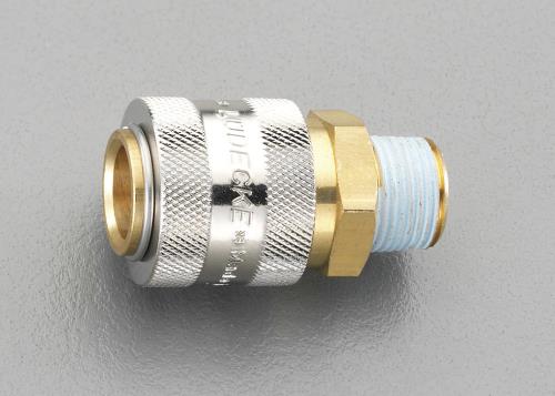 ESCO(エスコ) R1/4” 雄ねじカップリング(真鍮製/ワンプッシュ) EA140GA-2