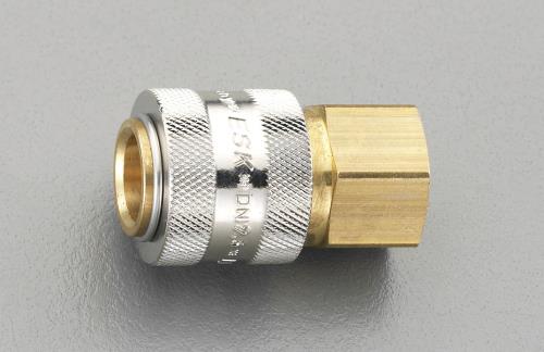 ESCO(エスコ) G1/2” 雌ねじカップリング(真鍮製/ワンプッシュ) EA140GB-4
