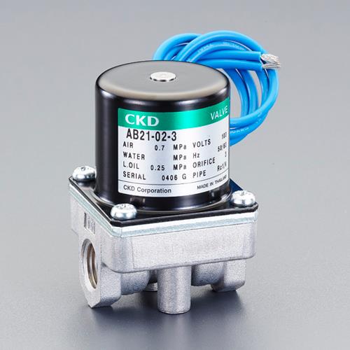 ESCO(エスコ) AC100V・Rc1/4”(2.00mm) 2方向電磁弁 EA153HA-33