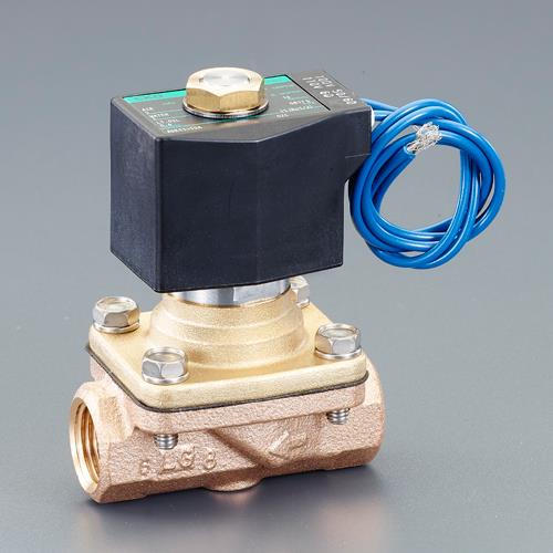 ESCO(エスコ) AC100V・Rc1/4” 2方向電磁弁(パイロットキック式) EA153HC-21