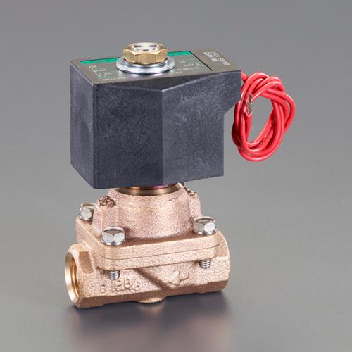 ESCO(エスコ) AC200V・Rc1/4” 2方向電磁弁(パイロットキック式) EA153HC-2