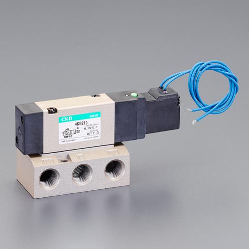 ESCO(エスコ) AC100V・Rc1/8” 5方向電磁弁(流量2.70C) EA153HL-43