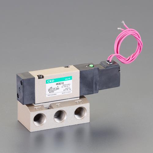 ESCO(エスコ) AC200V・Rc1/8” 5方向電磁弁(流量2.70C) EA153HL-44