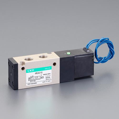 ESCO(エスコ) AC100V・Rc3/8” 5方向電磁弁(ダイレクト配管) EA153HL-7