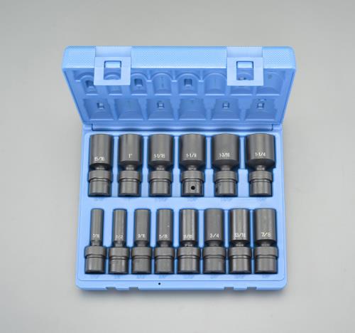 ESCO(エスコ) 1/2”DR インパクトユニバーサルディープソケットセット EA164DV-62