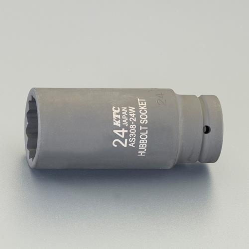 KTC(京都機械工具) 1/2”DRx24mm インパクト用ハブボルトソケット(十二角) AS308-24W