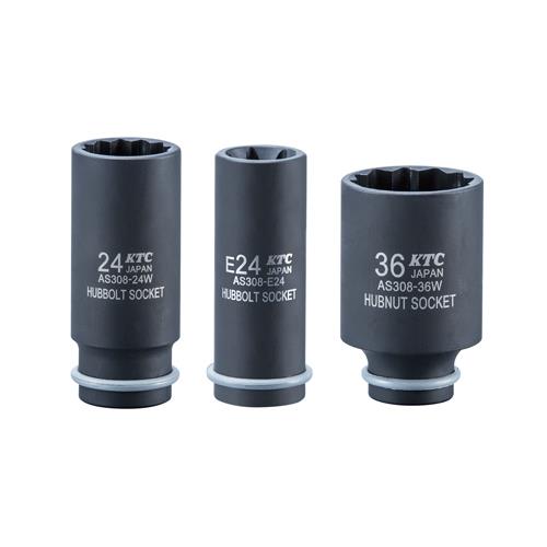 KTC(京都機械工具) 1/2”DR インパクト用ハブナットソケットセット ATS3083