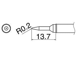 白光(HAKKO) R0.2mm 交換用こて先 (EA304AL用) T31-03SBL