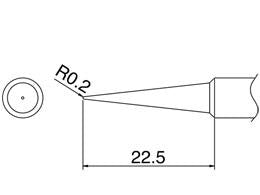 白光(HAKKO) R0.2mm こて先 (EA304HD-50B・-50C用) T18-BL