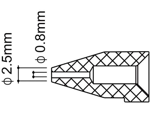 白光(HAKKO) φ0.8/φ2.5mm 交換ノズル(EA323MB-1・2用) N50B-03