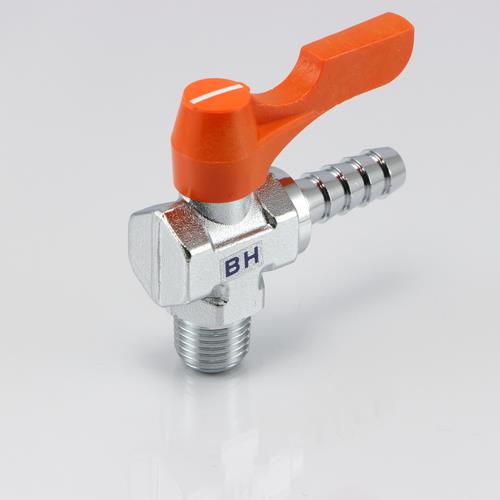 アソー(ASOH) R 1/8”x 7.0mm ボールバルブ(ステム式・アングル) BH-3107