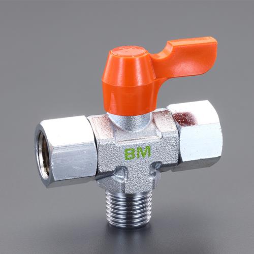 アソー(ASOH) R 1/4”xRc1/4” ミニボールバルブ(3方) BM-5222R