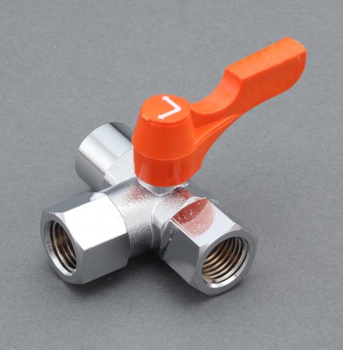 アソー(ASOH) Rc1/4”xRc1/4”xRc1/4” 三方ミニボールバルブ BT-1222R