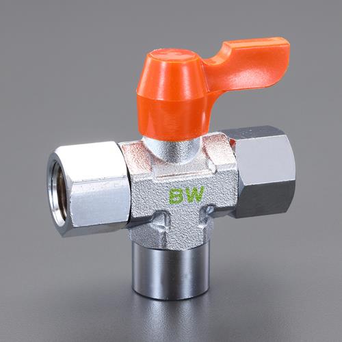 アソー(ASOH) Rc 1/4” ミニボールバルブ(3方) BW-5222R