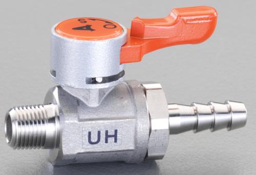 アソー(ASOH) R 1/4”x 8.0mm ミニボールバルブ(ステンレス製) UH-1208