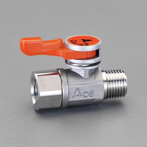 アソー(ASOH) Rc1/4”xR 1/4” ミニボールバルブ(ステンレス製) UM-1022