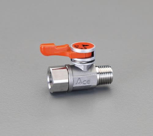 アソー(ASOH) Rc3/8”xR 3/8” ミニボールバルブ(ステンレス製) UM-1033