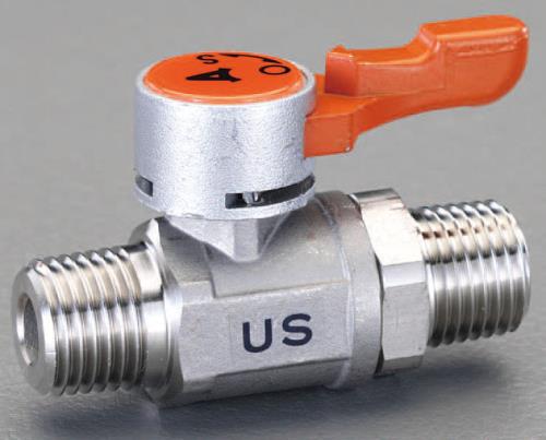 アソー(ASOH) R 1/4”xR 1/4” ミニボールバルブ(ステンレス製) US-1022