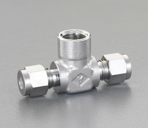 アオイ Rc1/4”x 8mmx 8mm ユニオン(T型/ステンレス製) AWPT-8-2