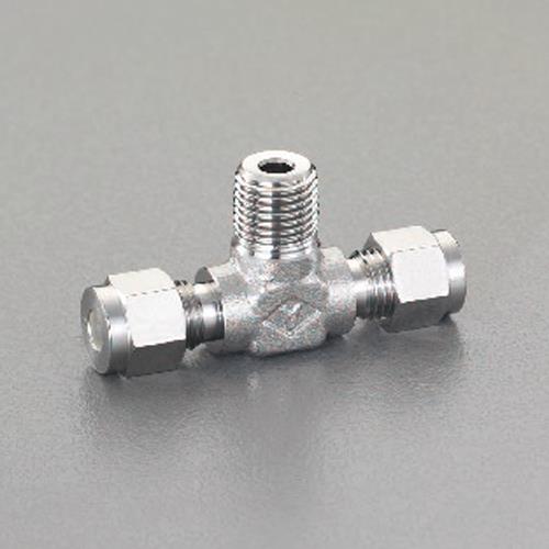 アオイ R 1/4”x 6mmx 6mm ユニオン(T型/ステンレス製) AWC-6-2