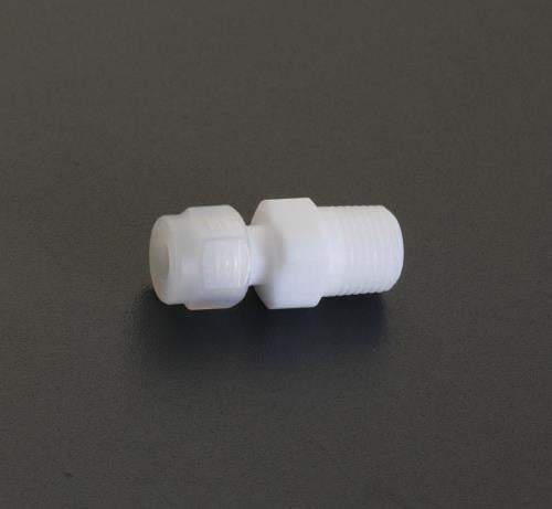 フロウエル(Flowell) 8mmxR 1/4” コネクタ(雄ねじ/フッ素樹脂) 30-8MC4-C