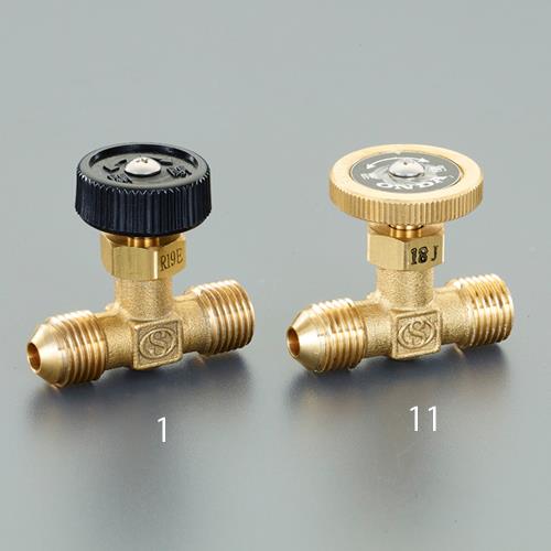 オンダ製作所 R 1/4”x 8mm ニードルバルブ(黄銅ハンドル) OMV-760-3