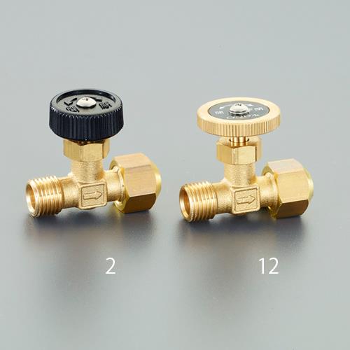 オンダ製作所 R 1/4”x 8mm ニードルバルブ(樹脂ハンドル/フレアーナット OMV-761-1