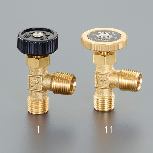 オンダ製作所 R 1/4”x 8mm ニードルバルブ(黄銅ハンドル) OMV-650-3