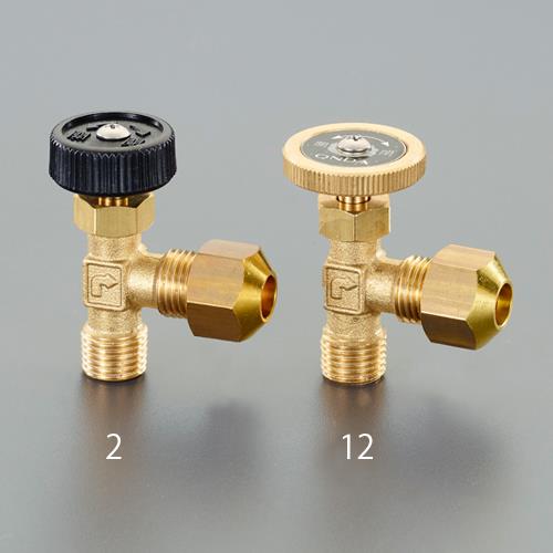 オンダ製作所 R 1/4”x 8mm ニードルバルブ(樹脂ハンドル/フレアーナット OMV-651-1