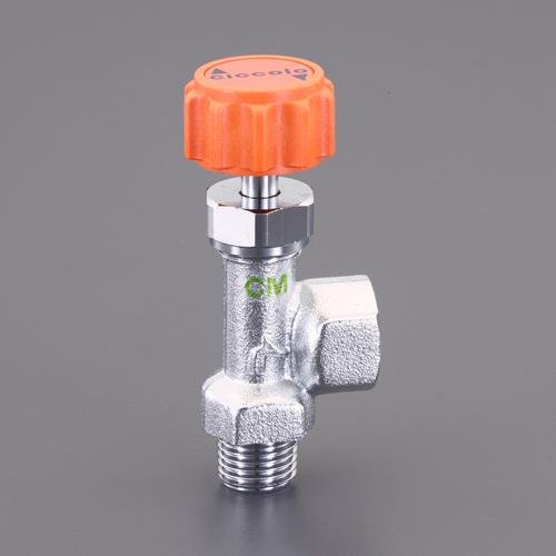 アソー(ASOH) R 1/4”xRc1/4” ニードルバルブ(アングル/RoHS対応) CM-3022R