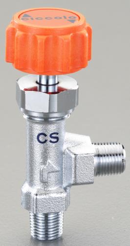 アソー(ASOH) R 3/8”xR 3/8” ニードルバルブ(アングル型) CS-3033