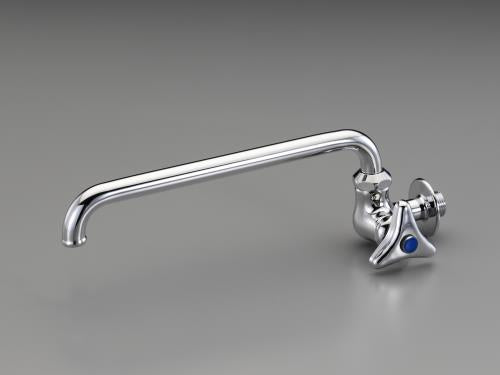 カクダイ PJ 1/2”長パイプ横型自在水栓 7077-13x240