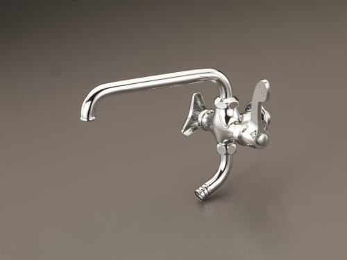 カクダイ PJ1/2” 双口横形自在水栓 704-407-13QR