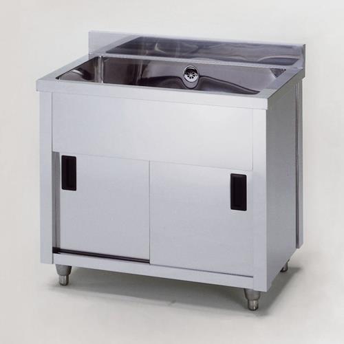 東製作所 600x600x890mm 一槽キャビネットシンク(SUS430) AP1-600H