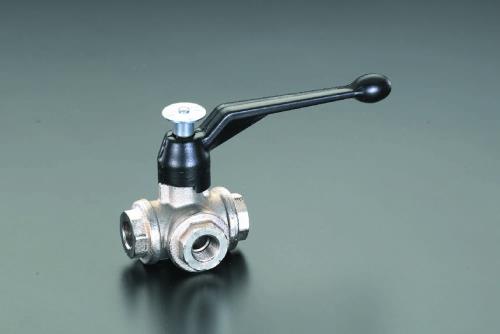 ESCO(エスコ) G 1/2” 三方ボールバルブ EA470B-4