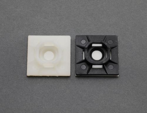 ESCO(エスコ) 25x25mm 結束バンド用ベース(粘着付/黒5個) EA475GB-22