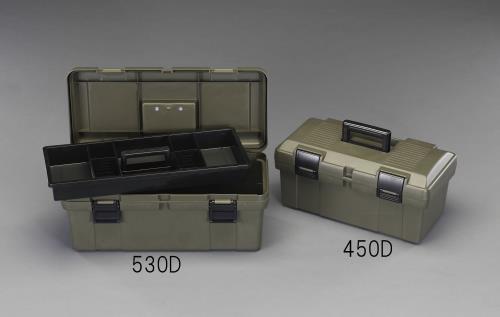 ESCO(エスコ) 530x253x220mm 工具箱(中皿付/OD色) EA505K-530D
